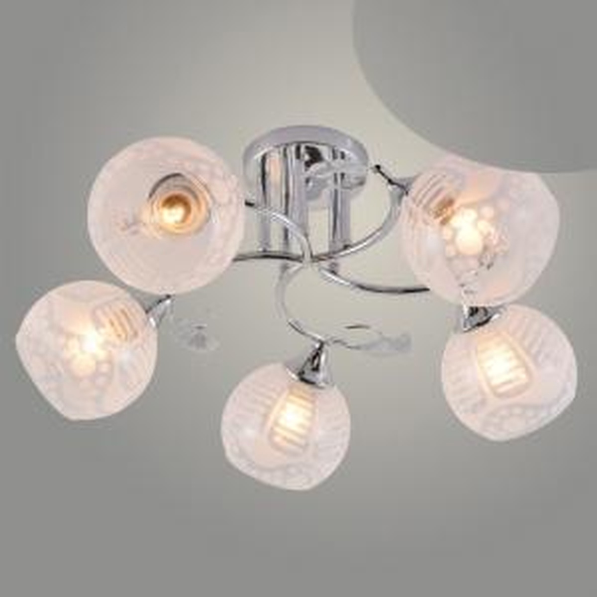 Люстра XA1518B/5 CR хром 5х60W E27 d560 h240, HN23