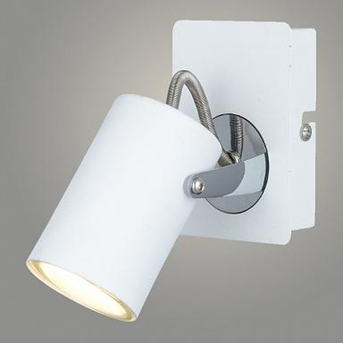 Спот L08006/1 WT+CR белый/хром 1x50W GU10 h115, LNX22