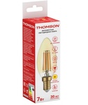 ТН-В2114 Лампа светодиодная Hiper THOMSON LED FILAMENT CANDLE 7W 695Lm E14 2400K GOLD