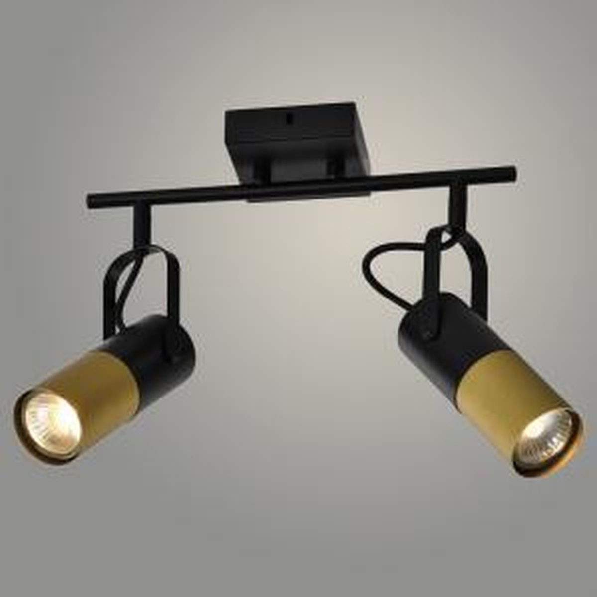 Спот 22470/2B BK+GD черный/золото 2x25W GU10 h130, WAN23