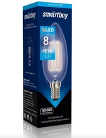 Светодиодная  FIL Лампа Smartbuy-C37-8W/4000