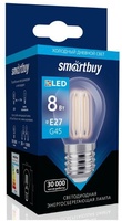 Светодиодная  FIL Лампа Smartbuy-G45-8W/6000