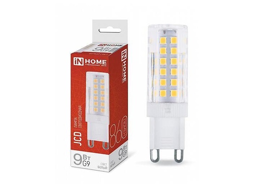 Лампа светодиодная LED-JCD 9Вт 230В G9 6500К 860Лм IN HOME