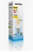 Светодиодная  Лампа Smartbuy-C37FCan-05W/3000K/E14 FIL