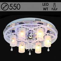 Люстра 5251/6+1 6х40W Е14+1х35W MR11 ПДУ LED-WT d550