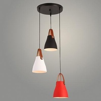 Подвес 2058/3HQ BK+WT+RED черный/белый/красный 3х60W E27 d180 h250, TXN22