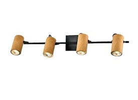 Спот 22470/4 WOOD+BK дерево/черный 4x25W GU10 h130, WAN23
